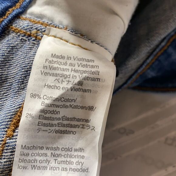 Madewell Raw Hem Distressed 9" High-Rise Skinny Stretch Jeans Medium Wash 27 - Picture 14 of 16